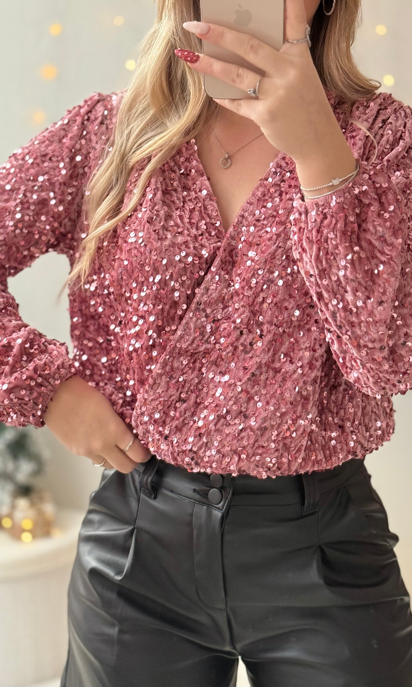 Body sequins rose BUBBLE