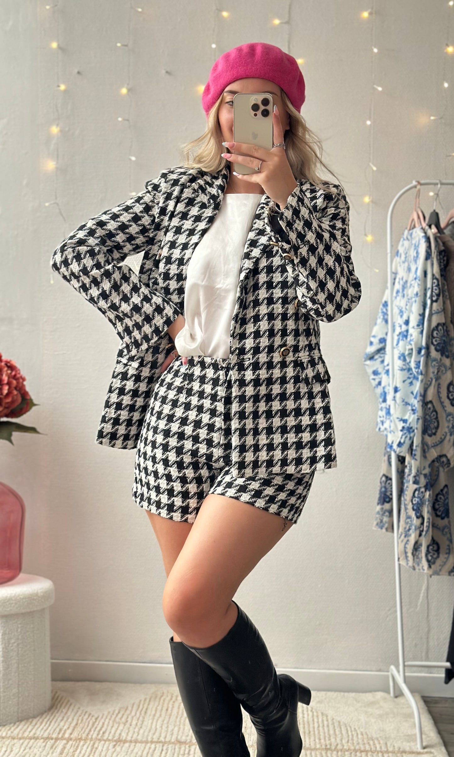 (CURVES) Blazer tweed BLAIR