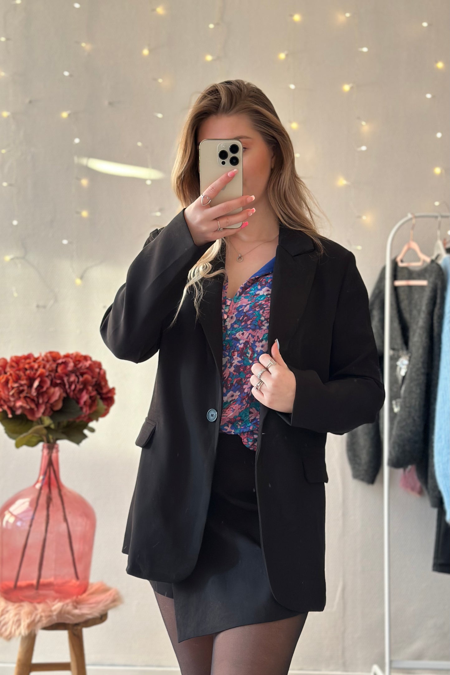 Blazer noir oversize AMANDA