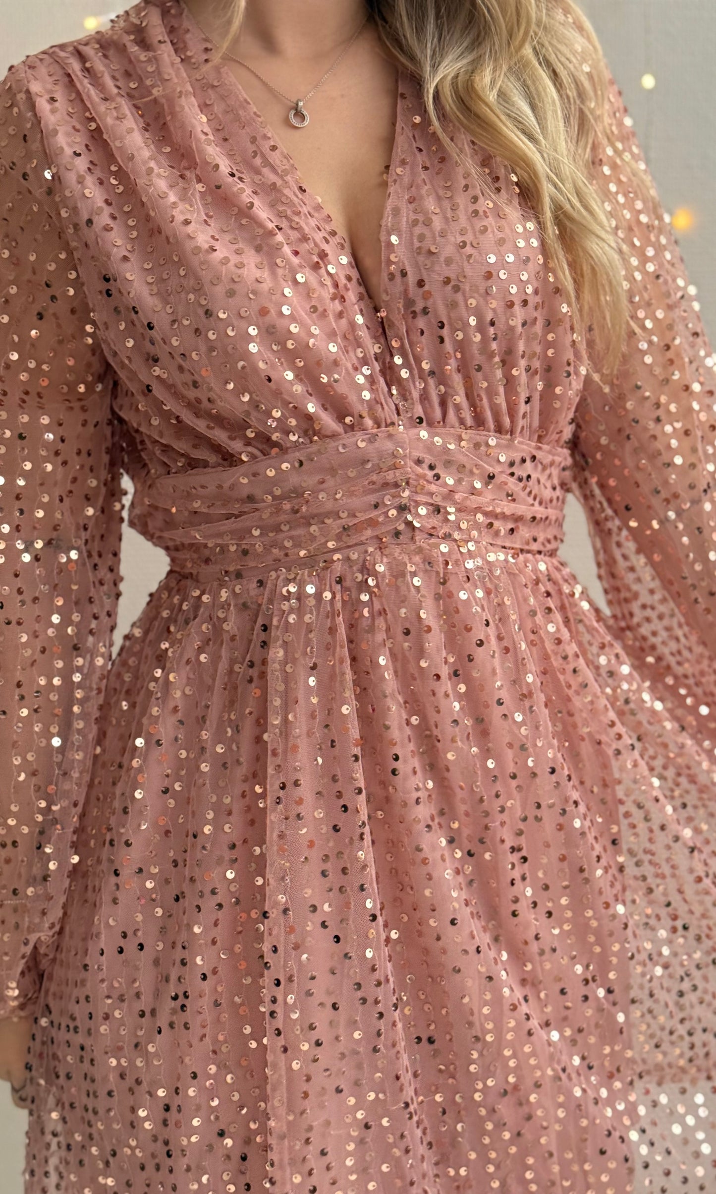 Robe rose sequins CANDY