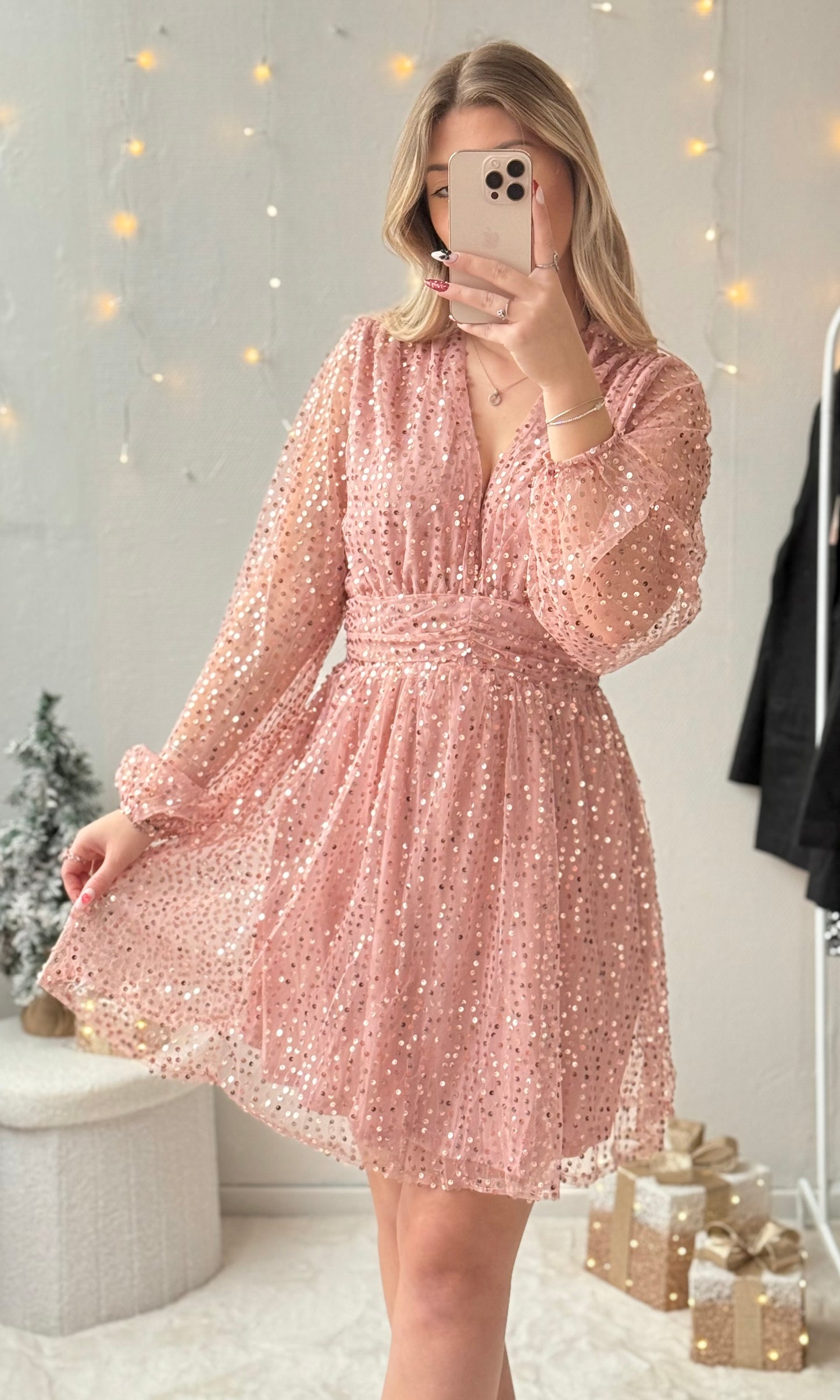 Robe rose sequins CANDY