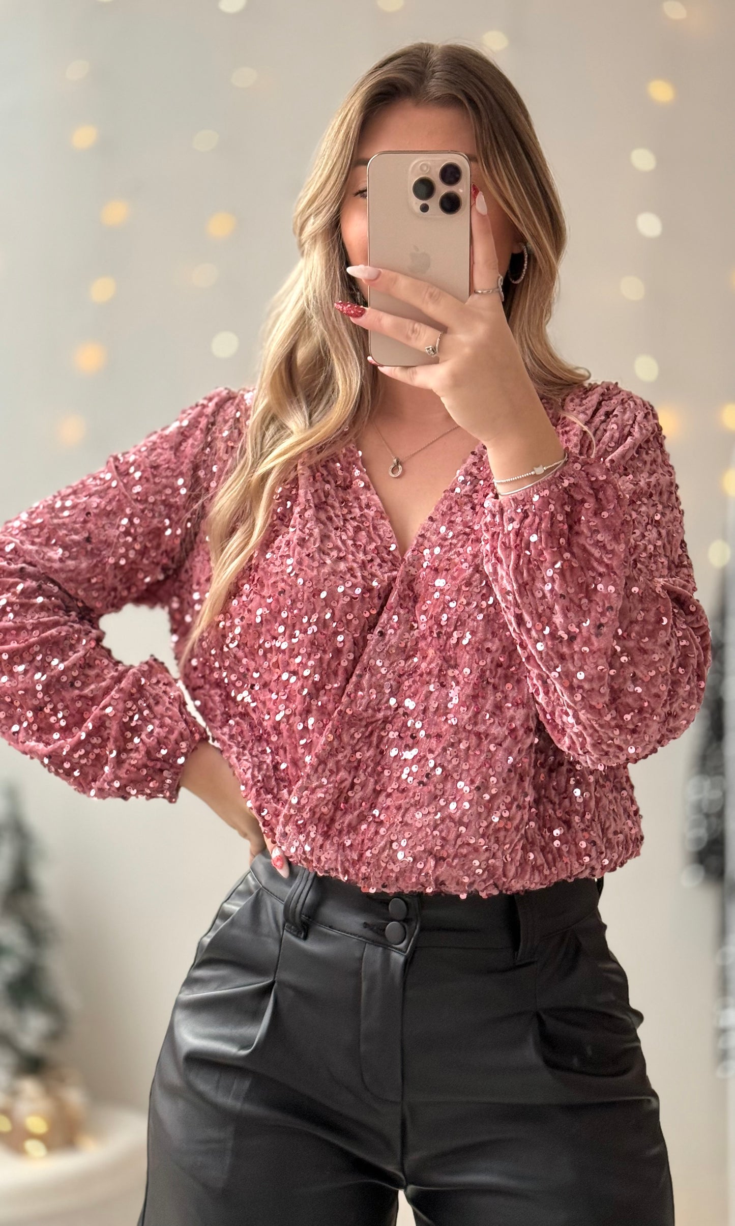 Body sequins rose BUBBLE