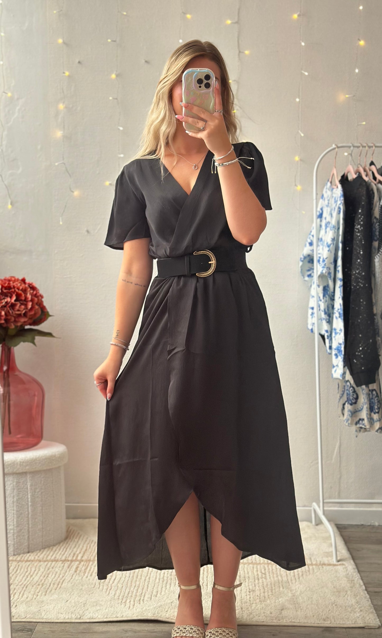 Robe longue satinée LILY