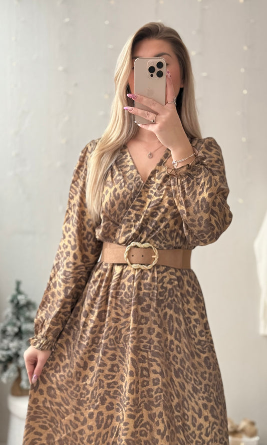 (CURVES) Robe léopard irisée SHAY