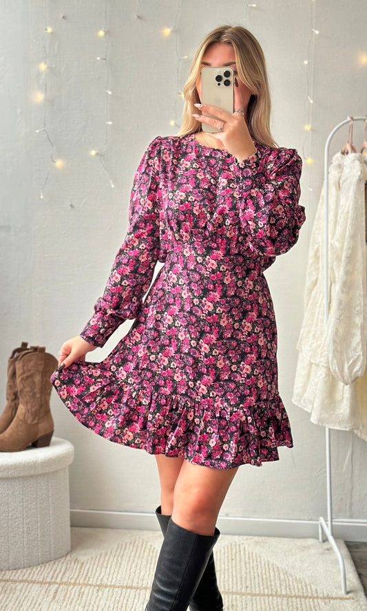 Robe rose et noire LOVELY