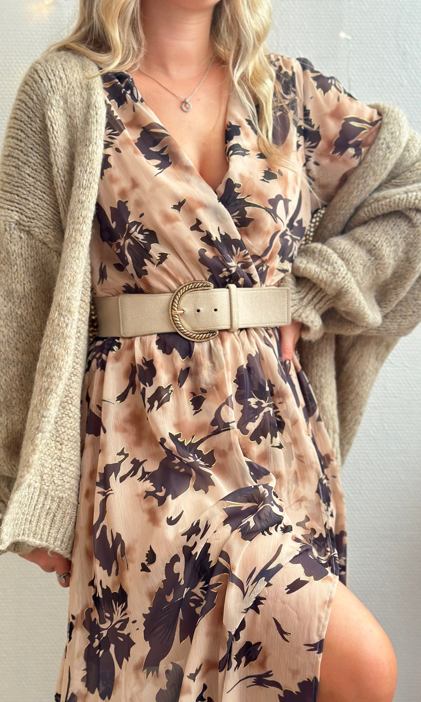 Robe longue beige LATTE