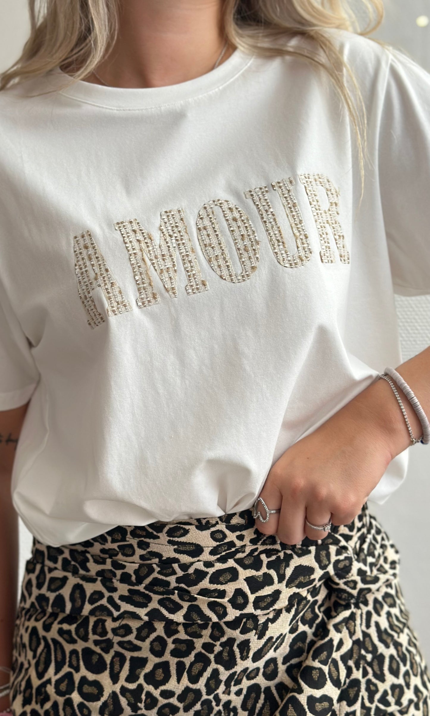 T-shirt blanc amour VANESSA