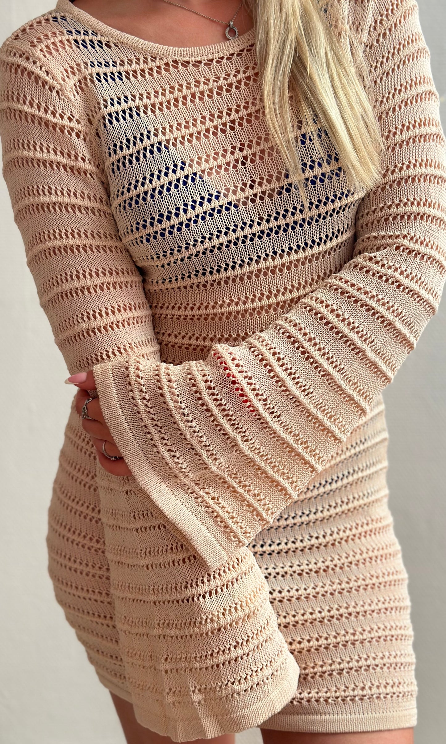 Robe en crochet beige PALMA