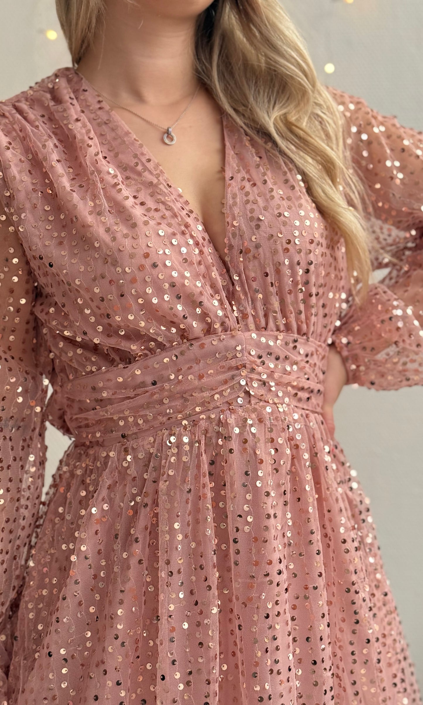 Robe rose sequins CANDY