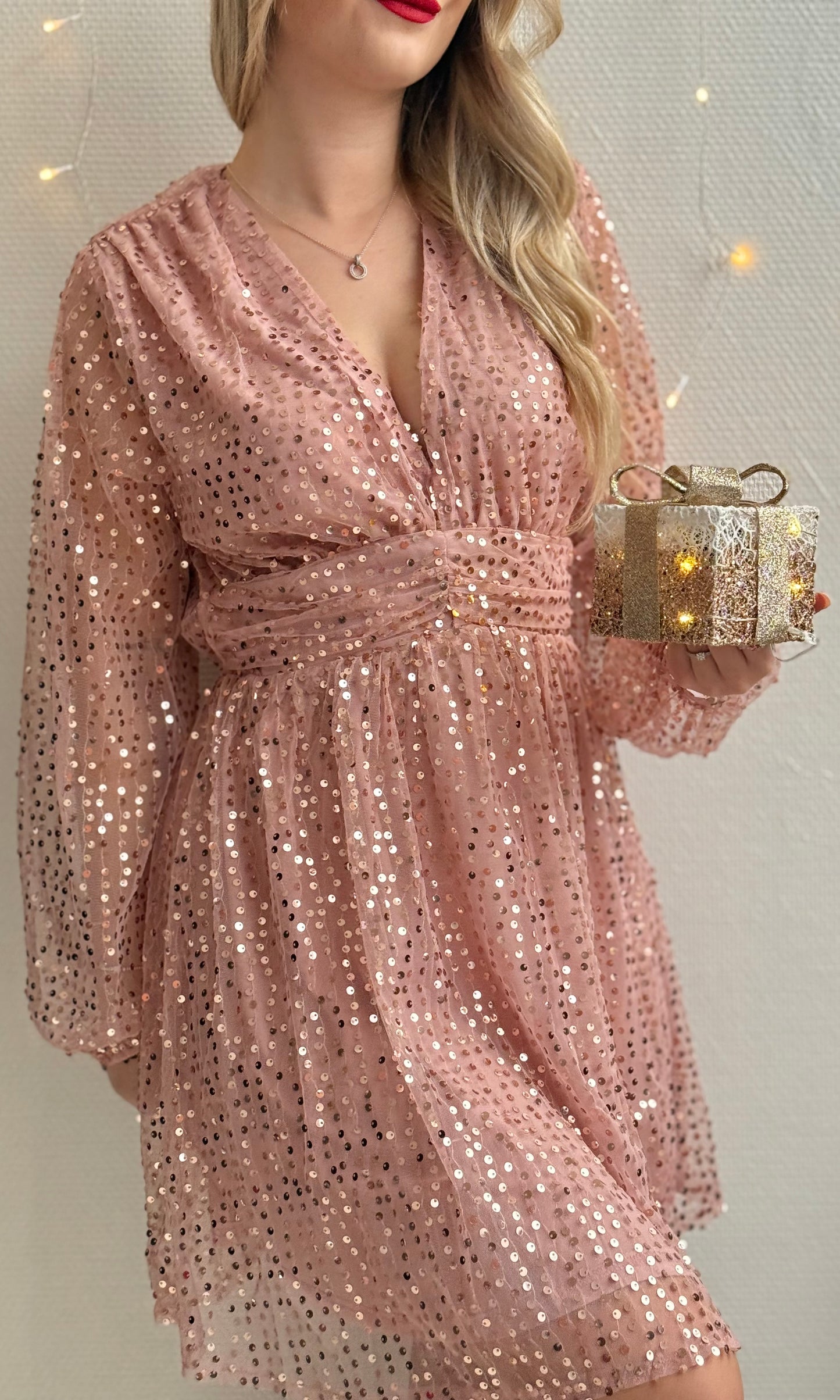 Robe rose sequins CANDY