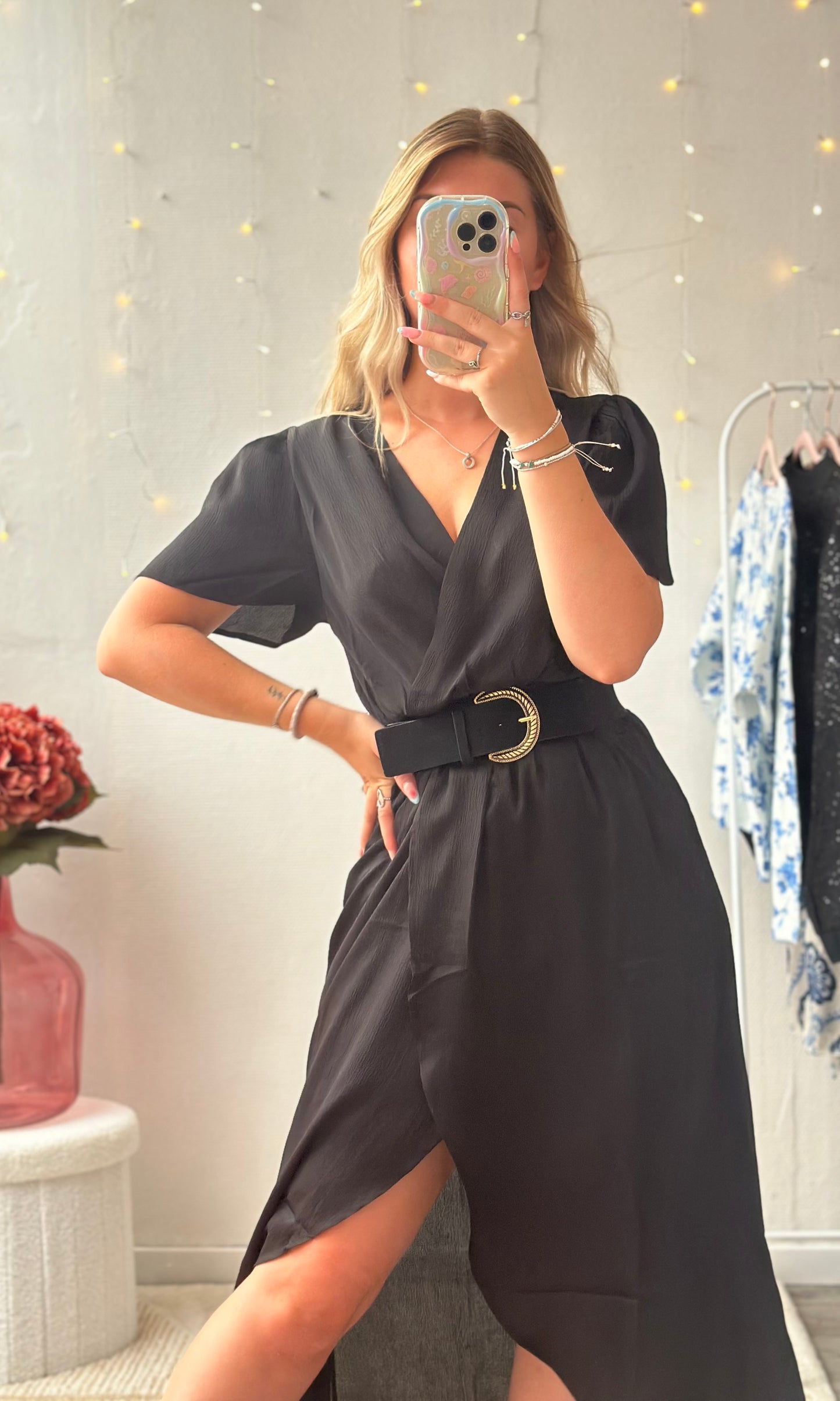 Robe longue satinée LILY