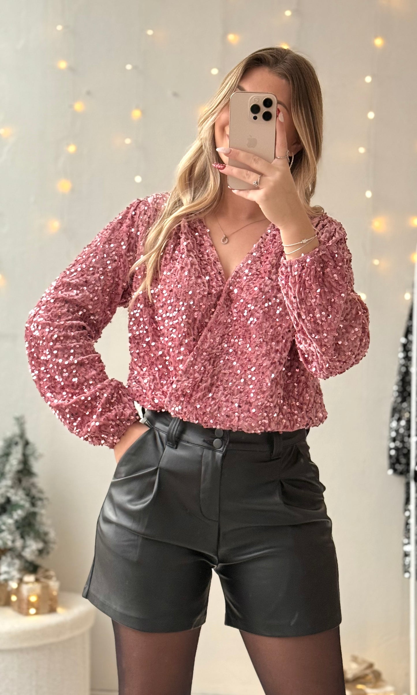 Body sequins rose BUBBLE