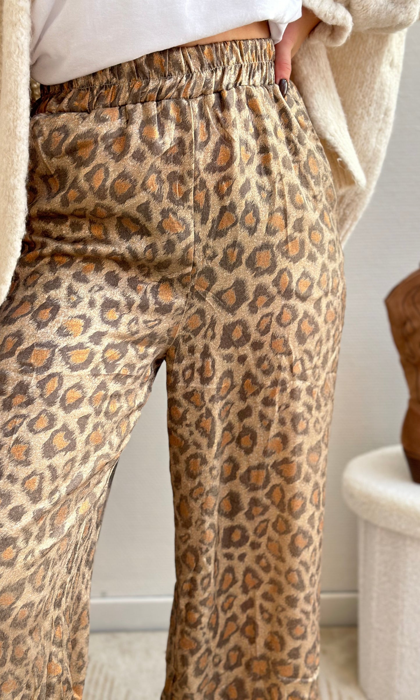 Pantalon léopard CLÉO doré