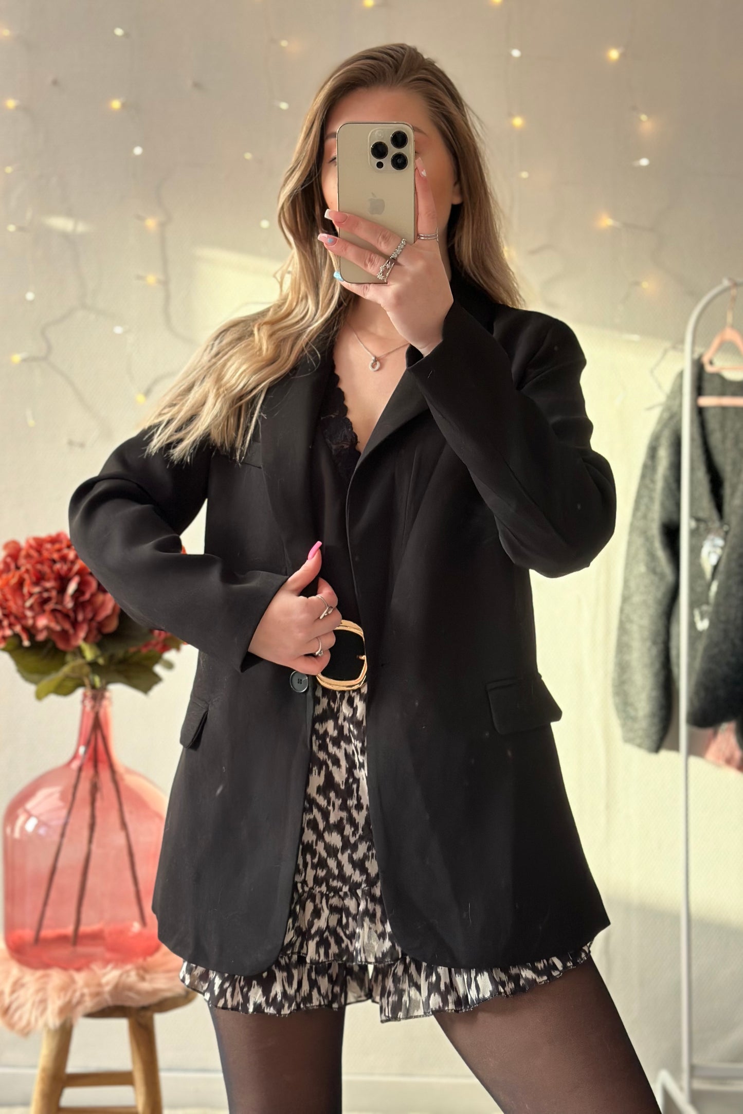 Blazer noir oversize AMANDA