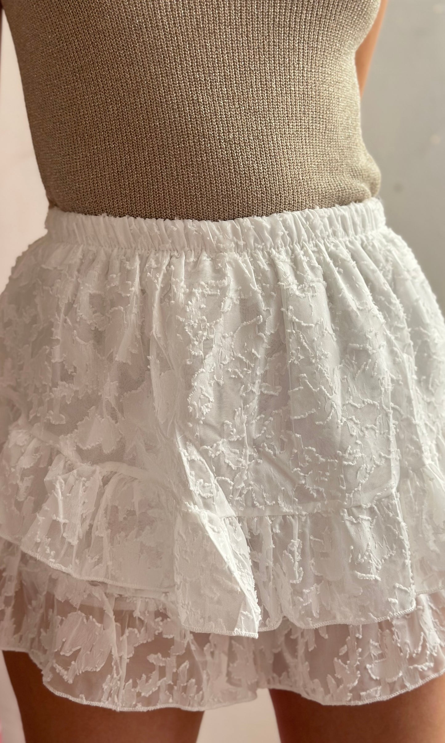 Jupe short blanche AURÉLIA