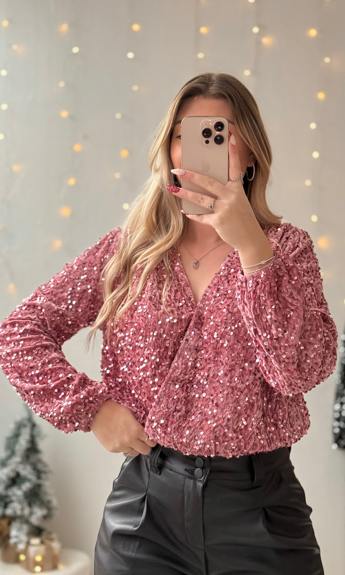 Body sequins rose BUBBLE