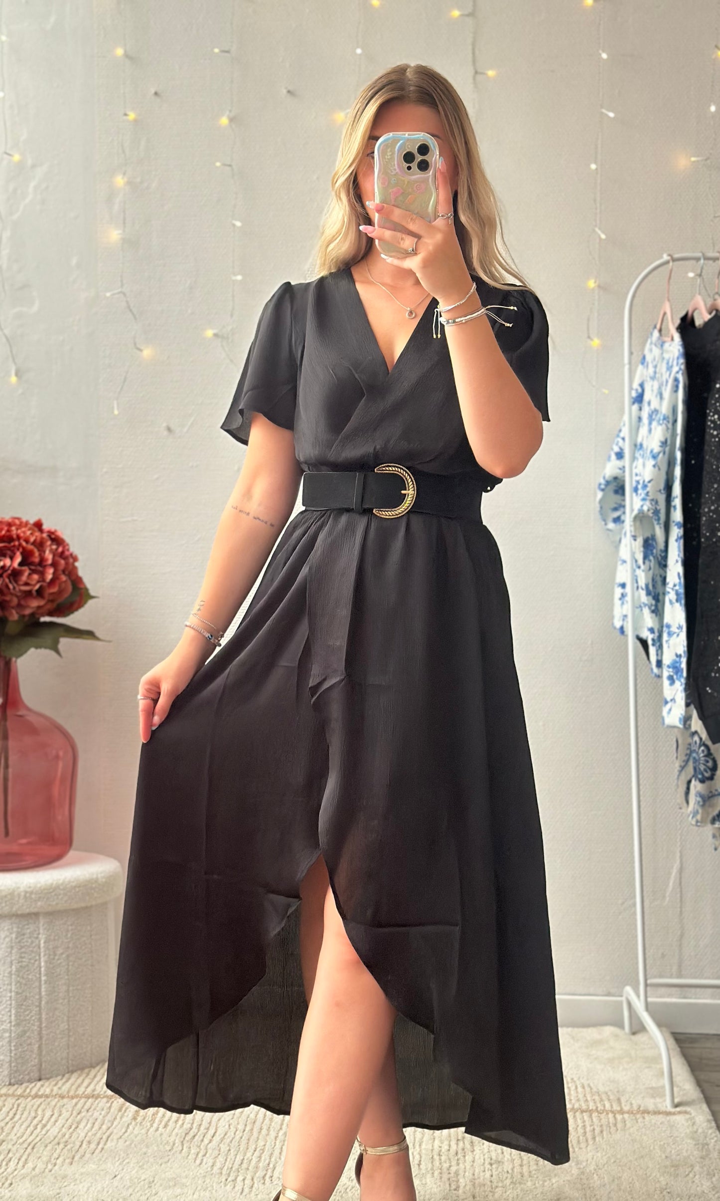 Robe longue satinée LILY