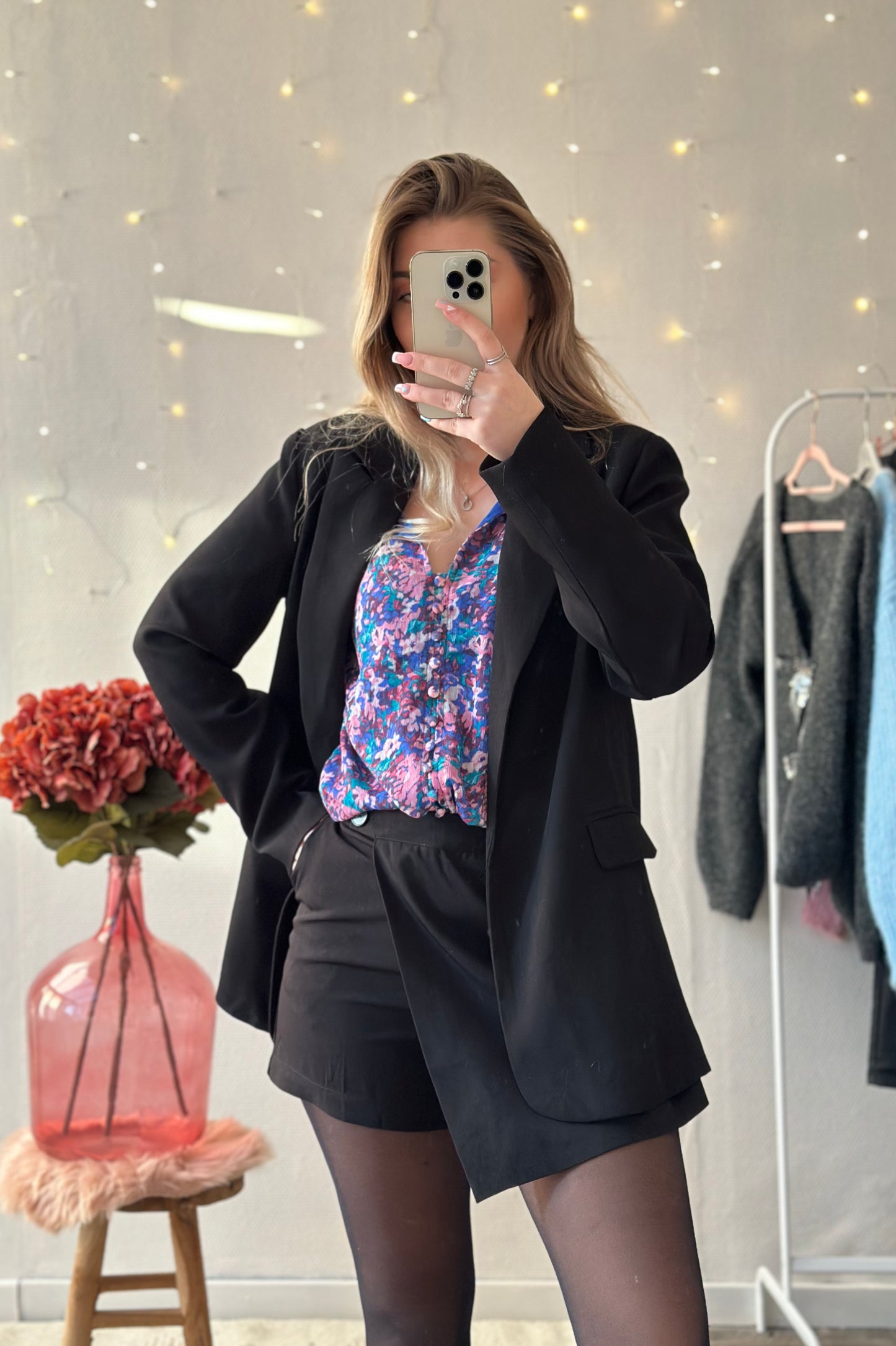 Blazer noir oversize AMANDA